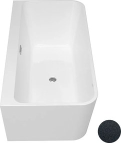 Besco Akrylátová voľne stojaca vaňa Varya Glam G 150x75 BESCO-Typ výpuste: Click-Clack s prepadom, chróm, BESCO-Rozmery: 150x75, BESCO-Farba: Biela/g…
