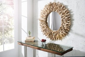 Nástenné zrkadlo Riverside 80 cm z prírodného dreva