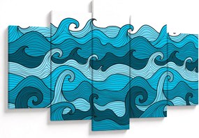Obraz - Abstrakcia, more (150x105 cm)