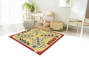 Koberce Breno Kusový koberec ČLOVEČE, NEHNEVAJ SA s figúrkami - červený lem, viacfarebná,100 x 100 cm