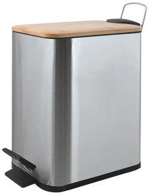 Nášľapný oceľový odpadkový kôš v matne striebornej farbe 5 l Erik – Spirella
