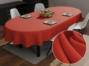 Biante Dekoračný oválny obrus Rongo RG-088 Tehlovo červený 60x100 cm