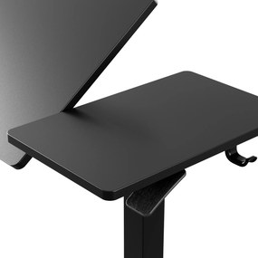 Stolík pod notebook nastaviteľný, mobilný, multifunkčný, čierny: BILL