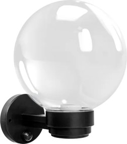 Brilagi - Vonkajšie nástenné svietidlo so senzorom HARBOR 1xE27/40W/230V IP33 čierne/číre