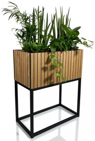 Nádherný kvetináč  prírodnej dubovej dyhy LOFT FIORINO 42X22X50 cm