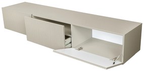 Závesná TV skrinka Nicole 200 cm so zásuvkou - kašmír mat