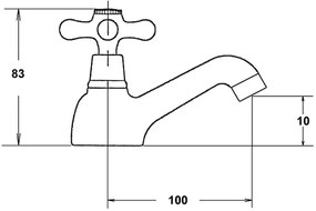 Stojančekový umývadlový ventil v lesklej striebornej farbe Antea – Sapho