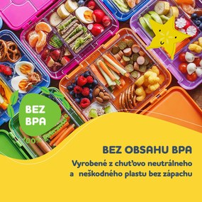 Klarstein Schmatzfatz junior desiatový box, 6 priehradiek, 21,3 x 15 x 4,5 cm, bez BPA