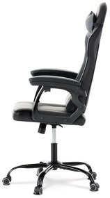BONTEC Herné kreslo, hojdací mechanizmus, šedá ekokoža, KA-L626 GREY Farba: Šedá
