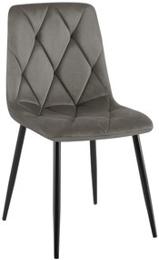 Jedálenská stolička Clairton zamat - antracit