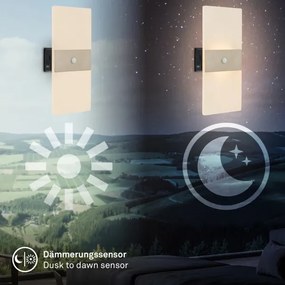 Briloner 3888012 - Nabíjateľné nástenné LED svietidlo AURA so senzorom, 2,5 W / 5 V, 1800 mAh, matné