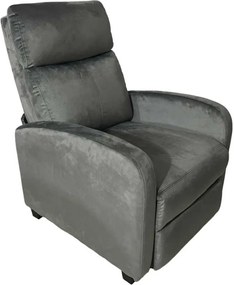 Relaxačné kreslo René rozkladacie šedé