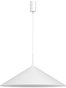 EUlight Závesné svietidlo Capital, 1x biele kovové tienidlo, (fi 60cm), w