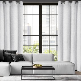 ZÁVES NA KRÚŽKOCH EVA MINGE TIFFANY 135X250 CM BIELA