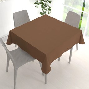 Biante Štvorcový bavlnený saténový obrus ST-013 Svetlo hnedý 120x120 cm