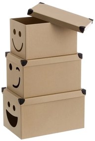 Kartónové detské úložné boxy v súprave 10 ks Smile – Casa Selección