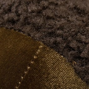 Hnedý plyšový dekoračný žaluď Acorn dark brown - Ø 11*15cm