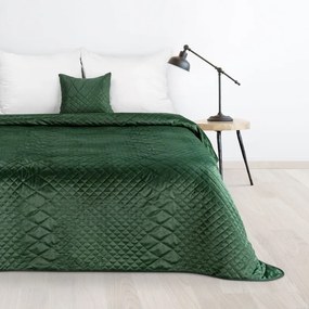 Dekorstudio Zamatový prehoz na posteľ LUIZ3 v tmavo zelenej farbe Rozmer prehozu (šírka x dĺžka): 220x240cm