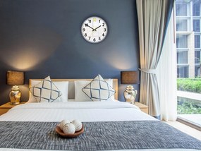 Nástěnné hodiny Louis 30 cm bílé/žluté