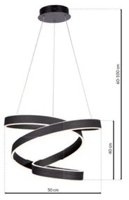 LED Luster na lanku ANDROMEDA LED/45W/230V