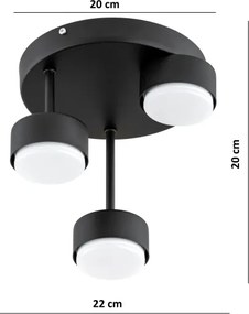 Brilagi - LED prisadený luster MONO 3xGX53/30W/230V čierny