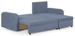 Rozkládací rohová sedací souprava TOKYO Modrá
