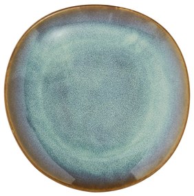 MADAM STOLTZ Obedový tanier Green Reactive Glaze