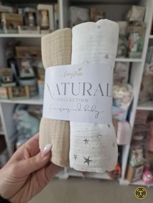 Organické mušelínové plienky 2ks, Natural, 70x70