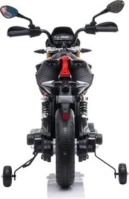LEAN CARS Elektrická motorka pre deti Aprilia A007, čierna