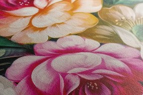 Obraz pestrofarebný svet kvetín - 120x60