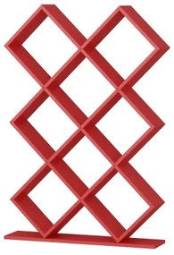 Knižnica KUMSAL 129x90 cm červená