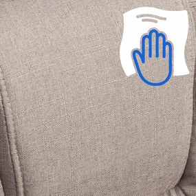 Kancelárska XXL stolička Xanthy látka - Sivo-hnedá (Taupe)