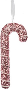 Christmas Ornament Candy Cane 7x2x17 Cm Pink Plastic - 7*2*17 cm