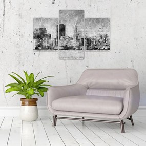 Obraz - Coffee art city (90x60 cm)