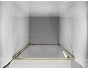Mexen Exo, výklopné sprchové dvere 85 cm, číre sklo, zlatá, 8181-085-000-50-00