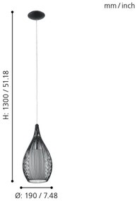 Eglo 92252 - Luster RAZONI 1xE27/60W/230V