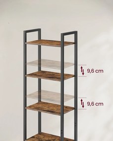 Knihovna Vasagle Koudy 160 cm černá/hnědá