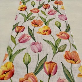 Behúň obrus 135x40 cm Tulipány