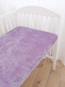 Plachta mikroplyš Deluxe do postieľky 60 x 120 cm - levanduľové
