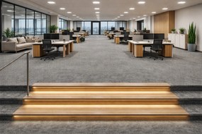 Associated Weavers, Koberec metráž Medusa 94, na mieru, šíře 4m, hnedá, ab (mriežka), chodba / predsieň