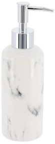 Sada kúpeľňových doplnkov Nardi Marble, biela/s chrómovými prvkami