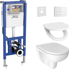 Závesné WC + sedátko LYRA + tlačidlo DUAL + podomietkový modul + podložka