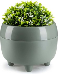 PLASTOVÝ KVETINÁČ BOTANICA SADA 2KS 30X24 CM+23X18,5 CM ZELENÁ