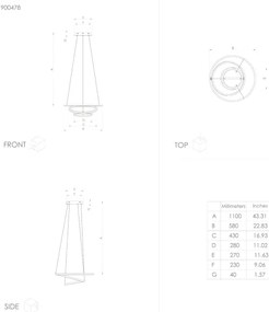 Eglo 900478 - LED Stmievateľný luster na lanku LOBINERO-Z LED/43,2W/230V biela