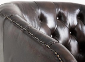 furniture-nabytek.cz - Kreslo Chesterfield Oakland z pravej kože, hnedé