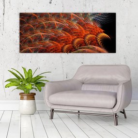 Obraz - Abstraktná imitácia peria (120x50 cm)