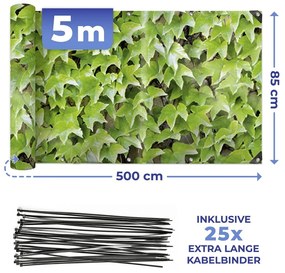 Zelená plastová balkónová zástena 500x85 cm Wilder Wein – Maximex