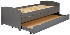 Inter Link Funkčná posteľ s 3 zásuvkami (sivá)  (100161881)