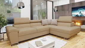 Rohová rozkladacia sedačka Alvin Premium, Dostupné poťahy: Otusso 16 + Otusso 16 + Velvetto 12, Strana: pravá