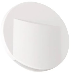 KANLUX LED schodiskové svetlo ELINA, 0,8 W, denné biele svetlo, okrúhle, biele